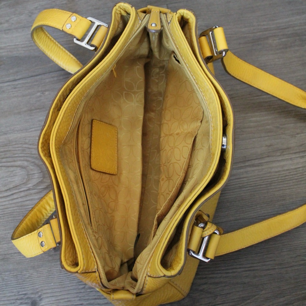 Vintage Fossil Yellow Y2K Shoulder Bag - Picture 3 of 9